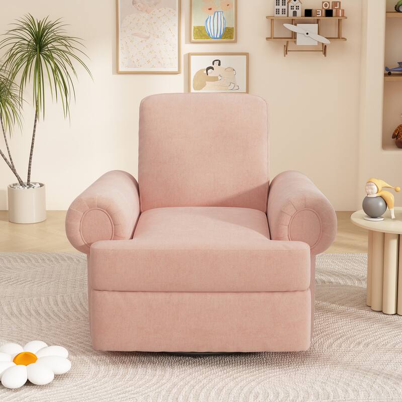 Manual Recliner Sofa Swivel Recliner Rocker Chair with Adjustable Backrest for Living Room, Bedroom, or Nursery