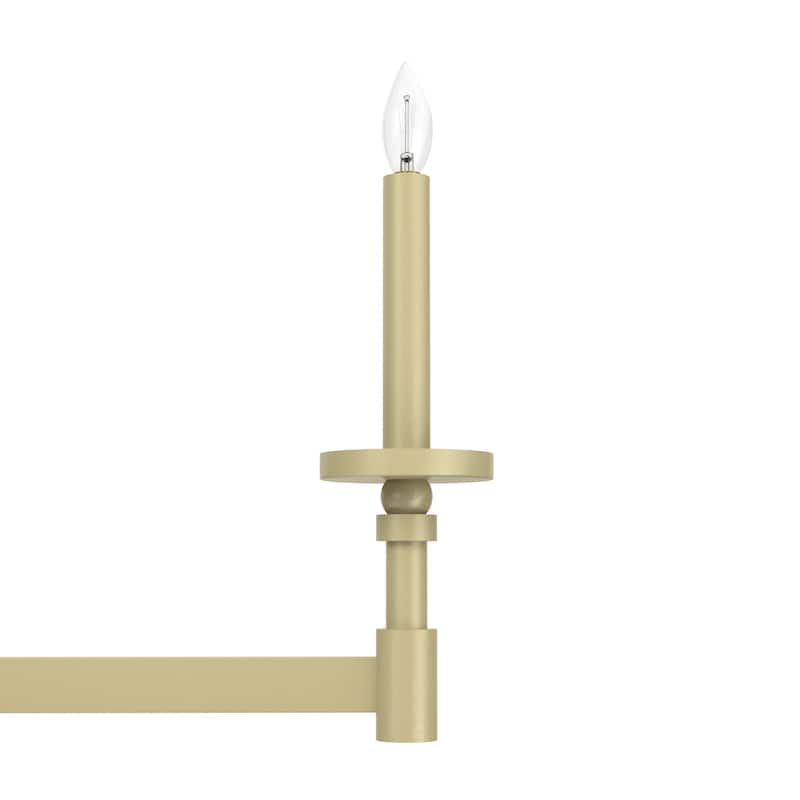 Hunter Briargrove 7-Light Linear Chandelier - Dining room, Candle, Geometric, Transitional