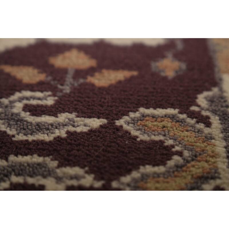 Oushak Oriental Runner Rug Handmade Red Wool Carpet - 2'6" x 9'10"