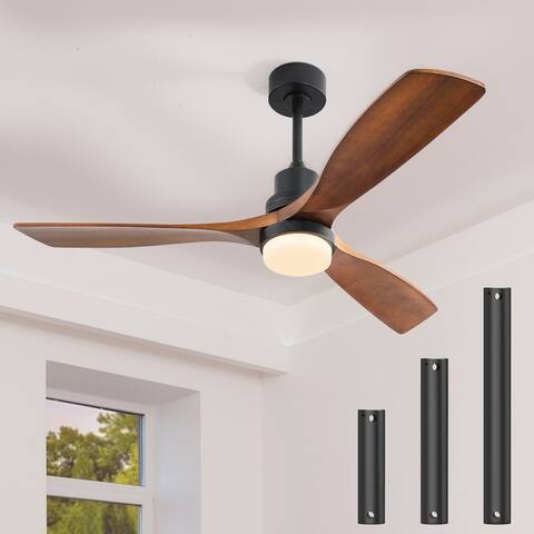 52 inch Indoor Wood Ceiling Fan with Light/ without Light Remote Included
