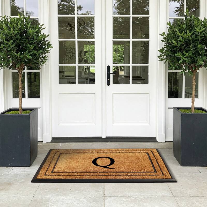 A1HC Natural Coir & Rubber Door Mat, Heavy Duty, Dirt Trapping, Long-Lasting Entrance Doormats,Thick & Durable Outdoor Entry Mat