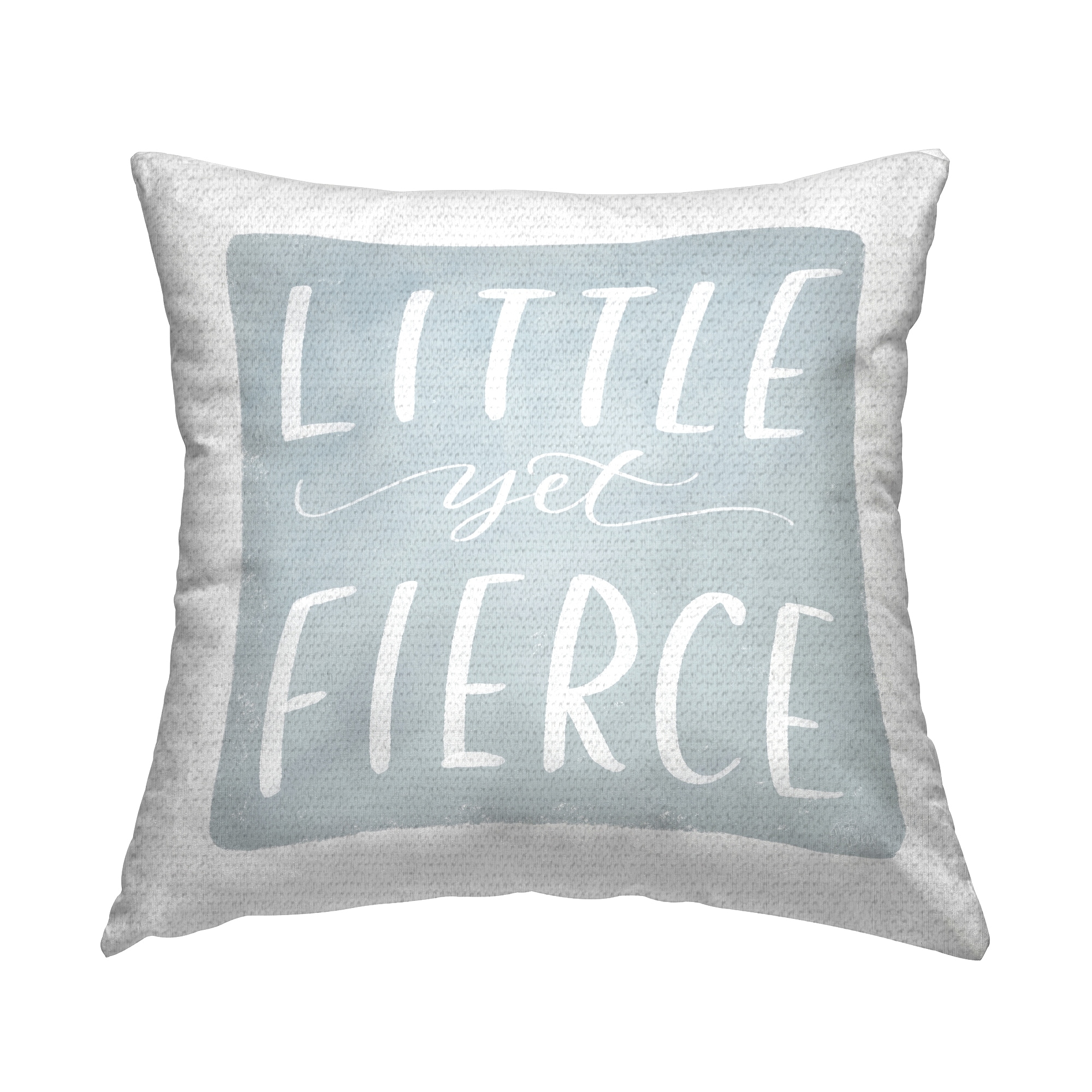 Stupell Little Yet Fierce Blue Nursery Printed Outdoor Throw Pillow Design by MakeWells