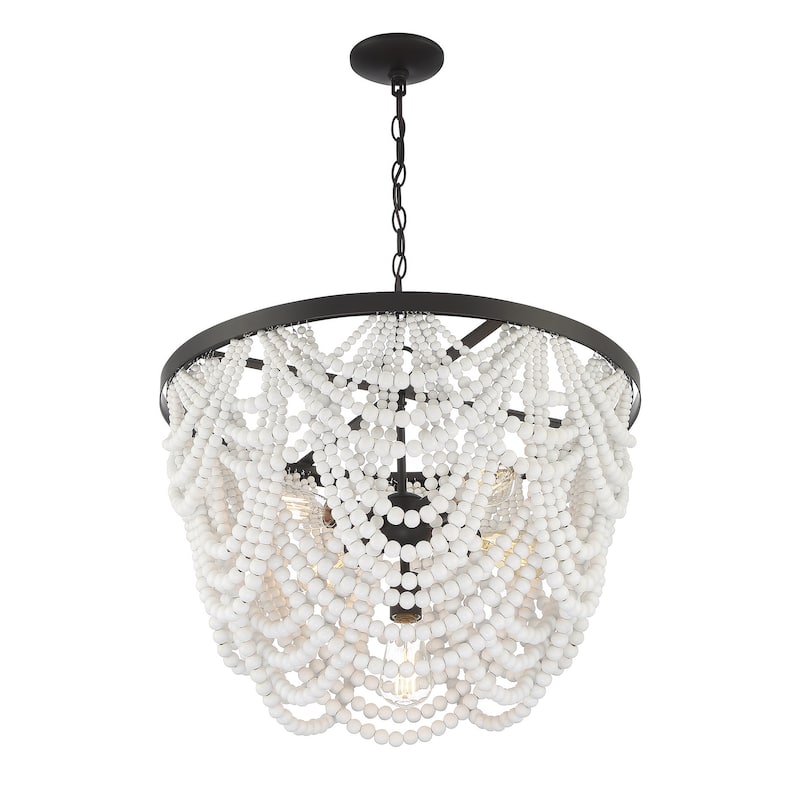Meridian M100101 5 Light 24" Wide Beaded Chandelier