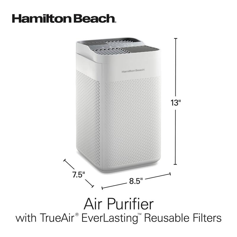 Hamilton Beach Air Purifier with TrueAir EverLasting Reusable Filters