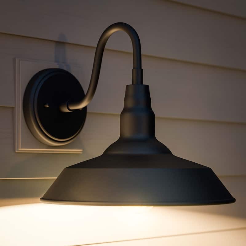 Kenroy Home Dale 1-Light Exterior Wall Sconce - Black - Large