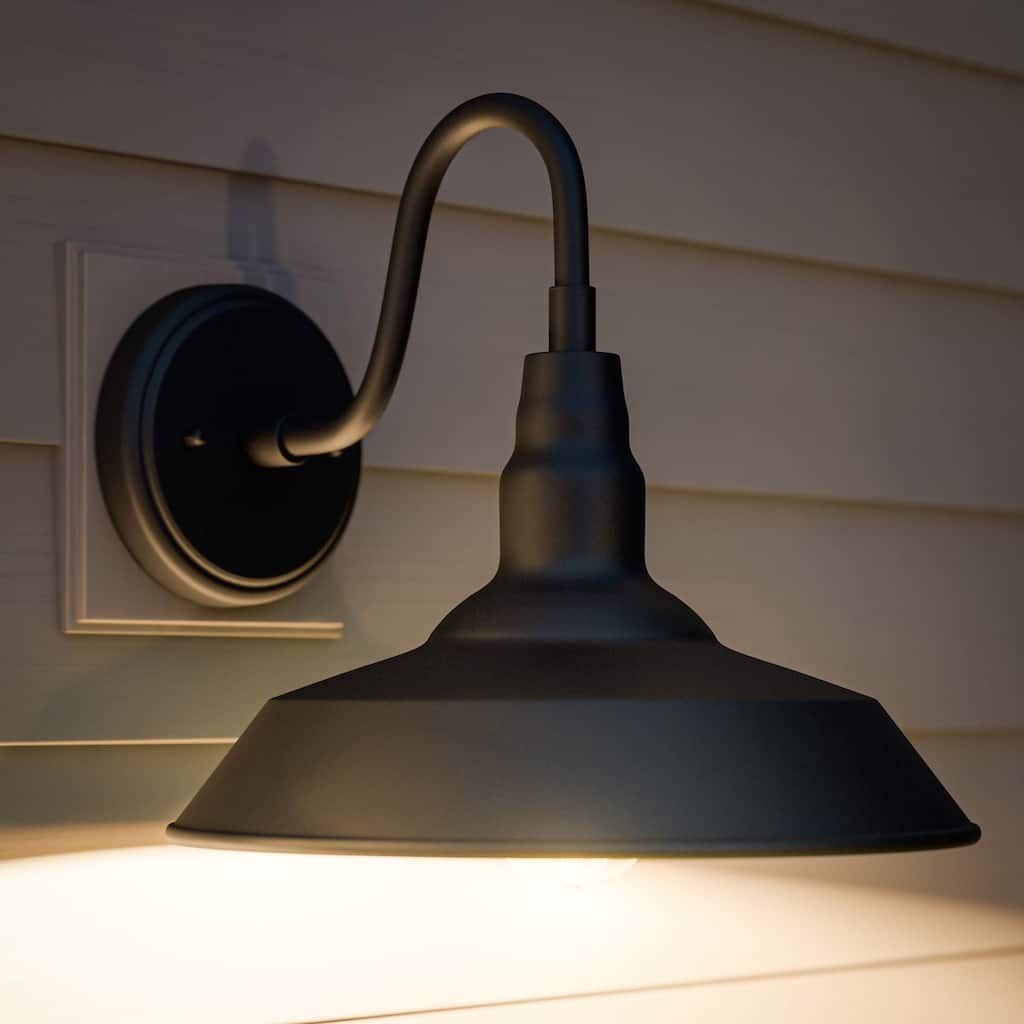 Kenroy Home Dale 1-Light Exterior Wall Sconce - Black - Large