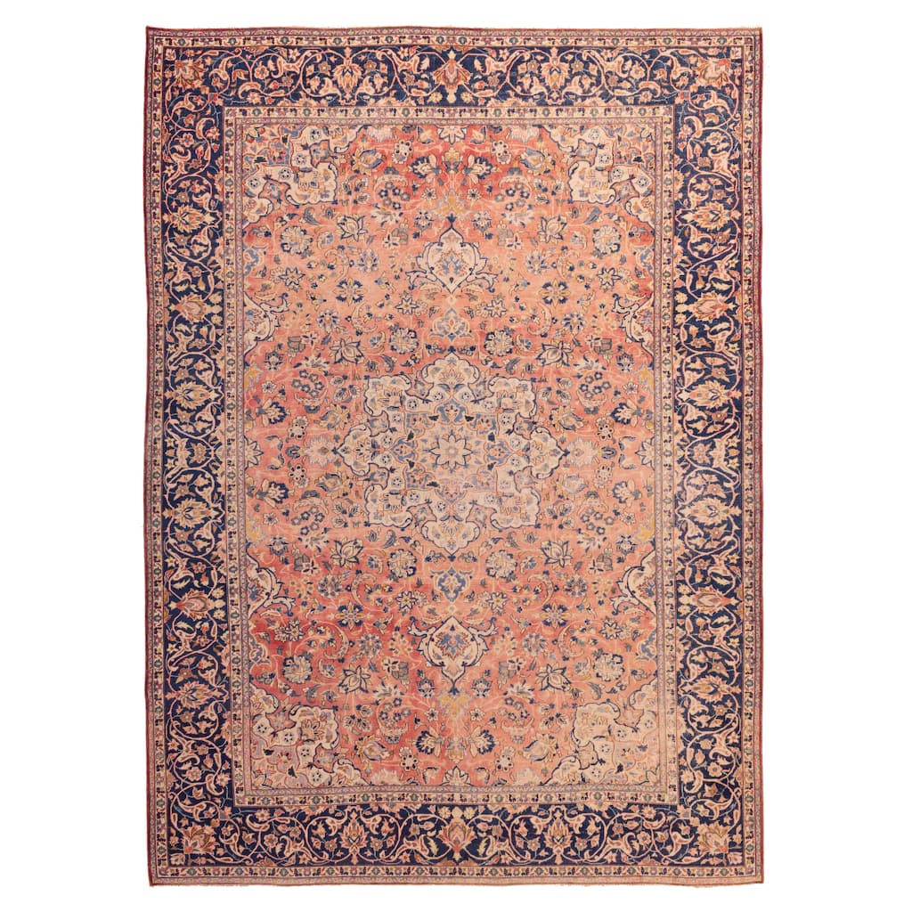 ECARPETGALLERY Hand-knotted Antalya Vintage Coral Wool Rug - 9'5 x 13'1