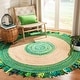 preview thumbnail 1 of 48, SAFAVIEH Handmade Cape Cod Elberta Jute Rug with Fringe 3' Round - Green/Natural - Round