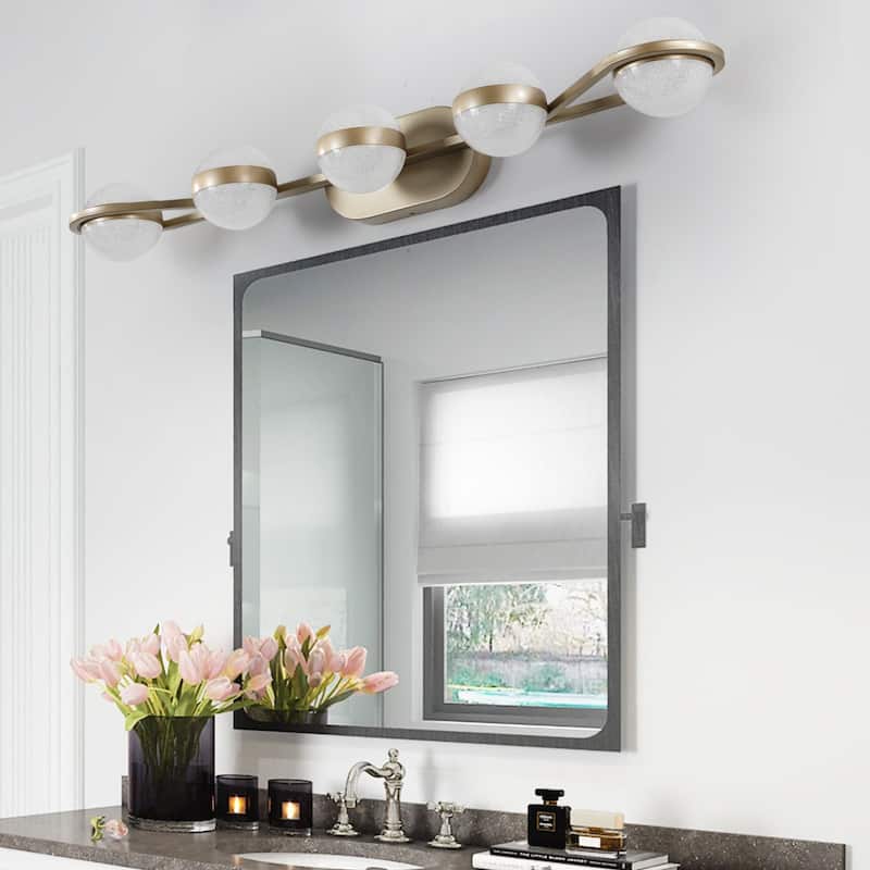 Modern Vanity Lights With 5 LED Bulbs For Bathroom Lighting