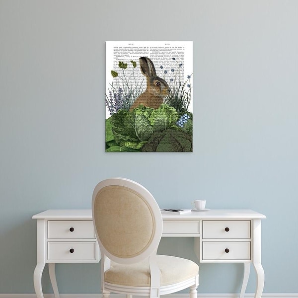 Easy Art Prints Fab Funky's 'Cabbage Patch Rabbit 3' Premium Canvas Art