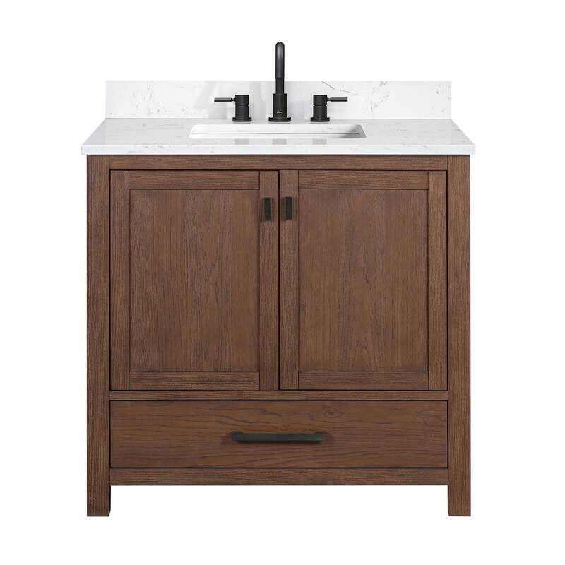 Avanity Modero 36 in. Single Sink Bathroom Vanity with Engineered Stone Top - 37"W x 22"D x 35"H