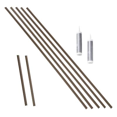 Fasade Backsplash Accessory Kit in Argent Bronze - 5 Pack