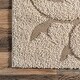 preview thumbnail 3 of 9, Nuloom Cream Machine-made Vine Swirls Shag Rug