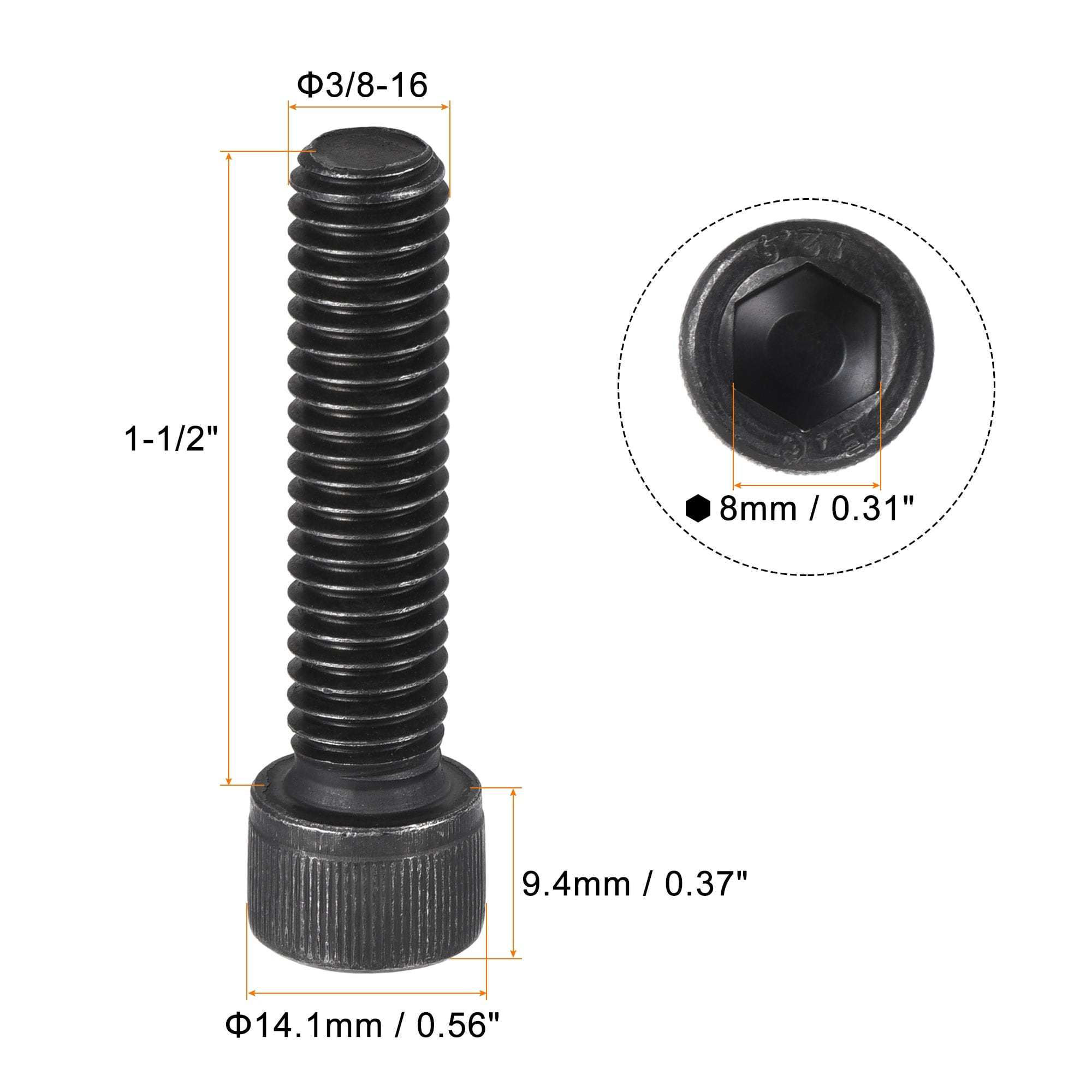 Hex Socket Head Cap Screw Bolts Alloy Steel Hardware Accessories