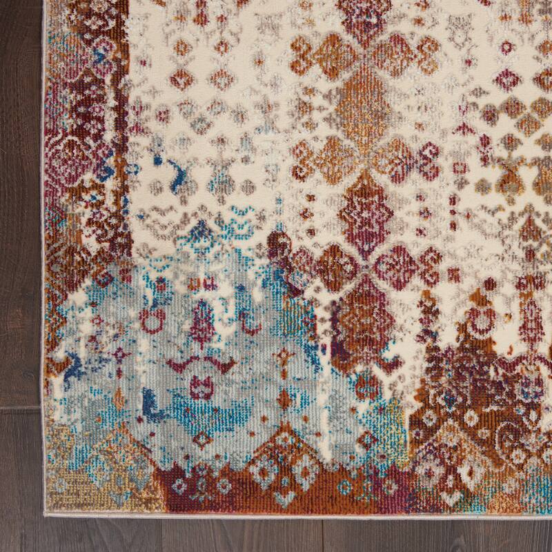 Nourison Entice Vintage Moroccan Ombre Multicolor Area Rug