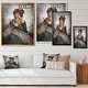 preview thumbnail 4 of 6, Designart 'Vintage Sensual Woman Painting II' Glam Framed Canvas artwork
