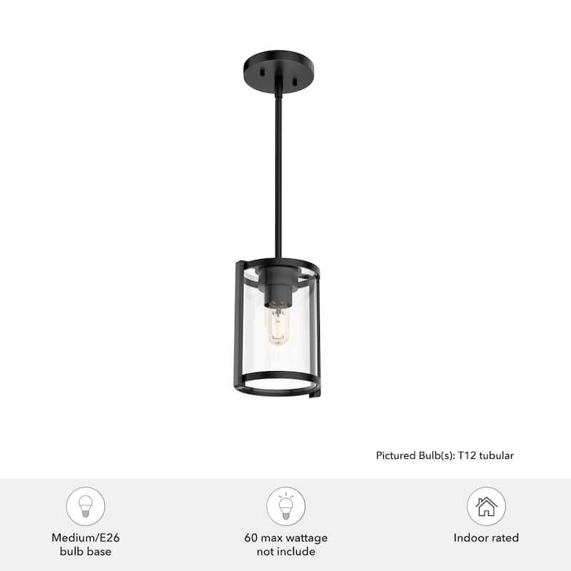Hunter Astwood 1 Light Mini Pendant, Kitchen Island, Dining Room Table - Transitional, Art-Deco, Contemporary, Caged