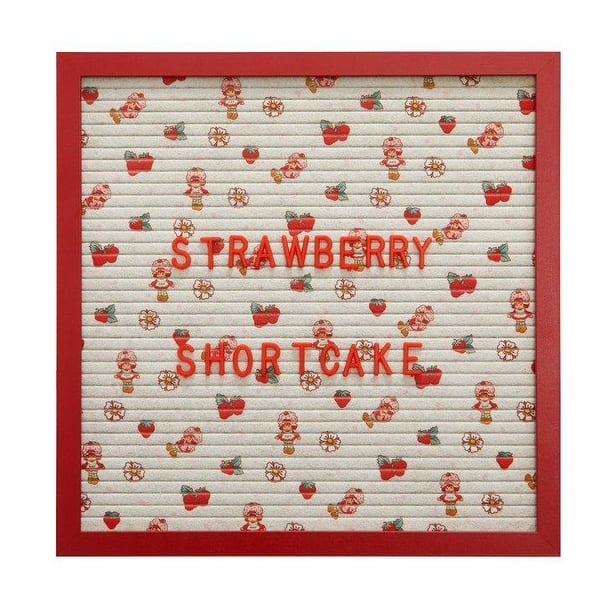 slide 2 of 4, Strawberry Shortcake Letter Board Sign Custom Message Display Board Decor