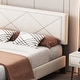 preview thumbnail 3 of 10, Modern Velvet Simple Queen Size Upholstered Bed Frame with Rivet Design,Platform Bed