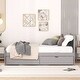 preview thumbnail 23 of 26, Twin Size Platform Bed Frame, Pinewood Bedframe with 2 Drawers