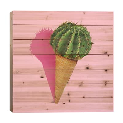 Caramba Cacti Print On Wood by Nettsch - Multi-Color
