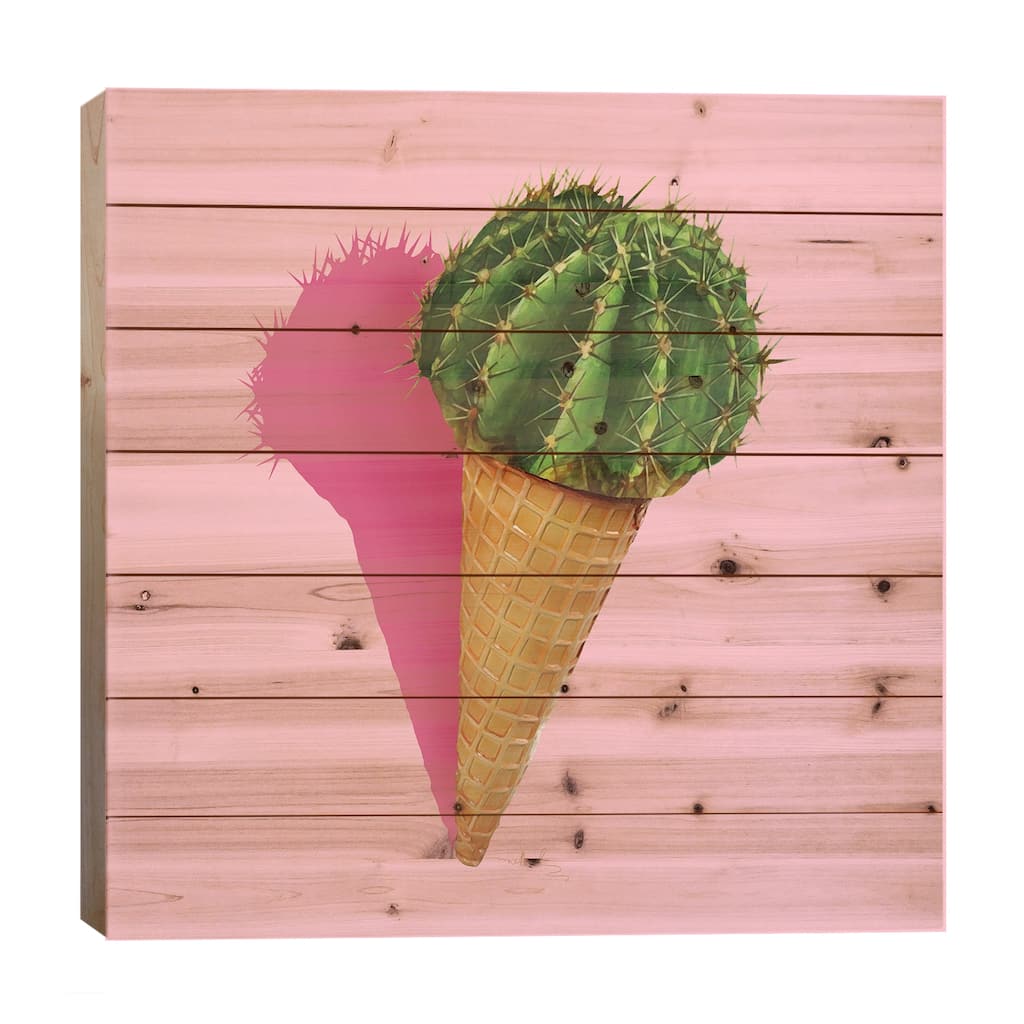 Caramba Cacti Print On Wood by Nettsch - Multi-Color