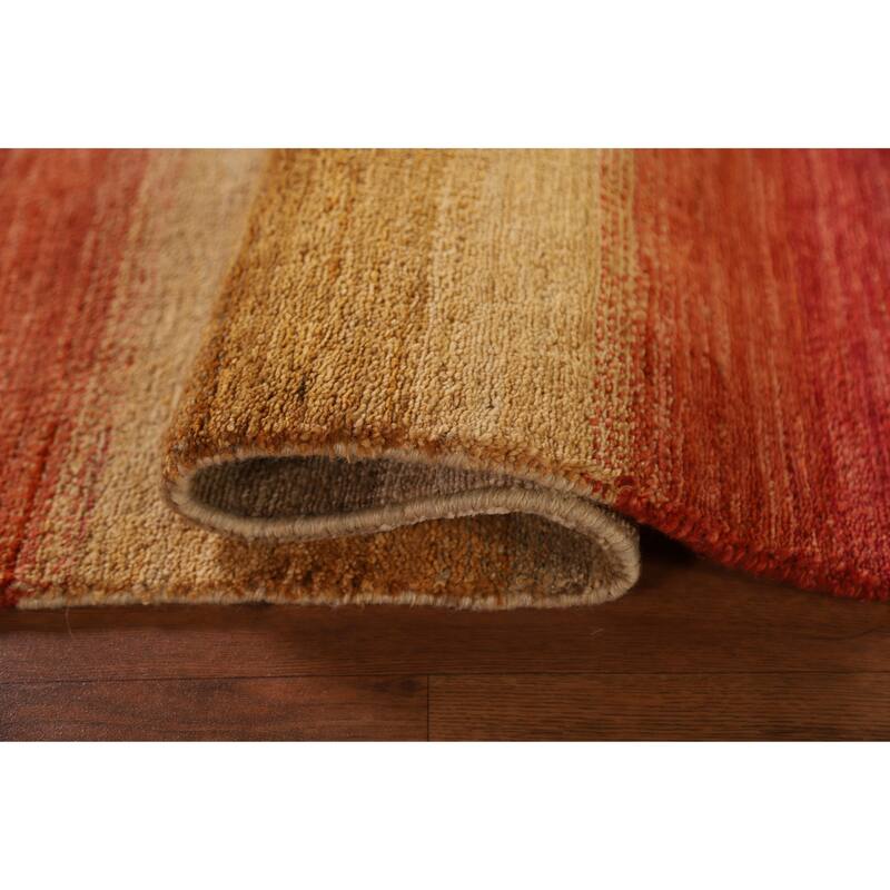 Striped Oriental Gabbeh Kashkoli Wool Rug Hand-knotted Foyer Carpet - 2'2" x 4'0"