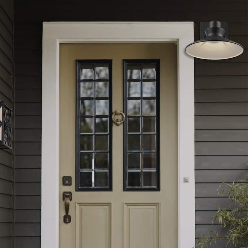 Harris Matte Black 11-Watt LED Integrated Outdoor Wall Sconce - one size