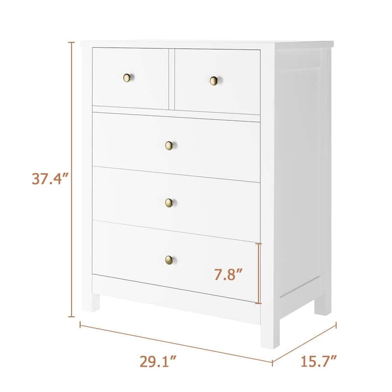 5 Drawer Dresser with Deep Space,Storage Cabinet