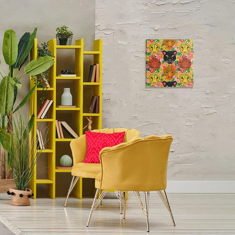 Stupell Jungle Cats Wildlife Pattern Canvas Wall Art Design By Carrie Cantwell