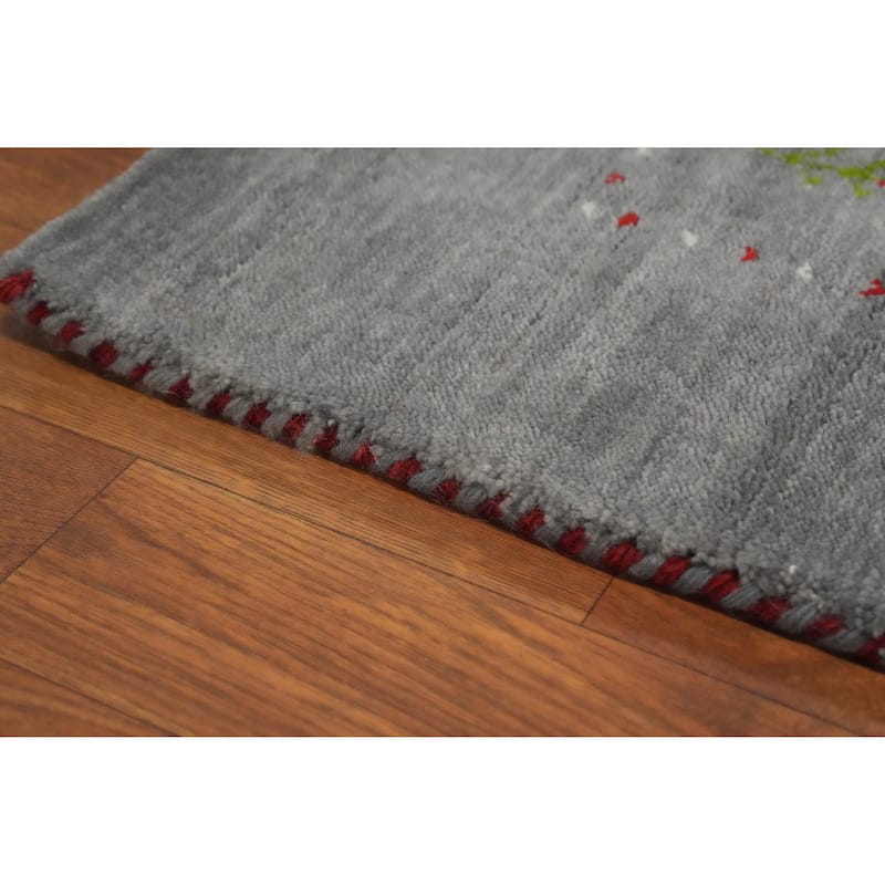 Little Animals Wool Design Gabbeh Oriental Accent Rug Tribal Geometric Carpet - 5' 7'' X 4' 2''