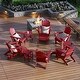 preview thumbnail 96 of 156, Aderson Outdoor Poly Adirondack Chair With Ottoman And Side Table 12-Piece Set