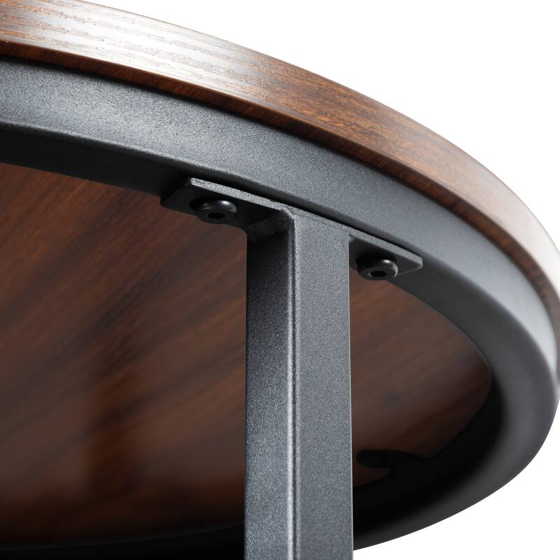 Nesting Coffee Tables, Round Nesting Tables Set of 2, End Tables for Living Room, Circle Coffee Tables, Side Tables