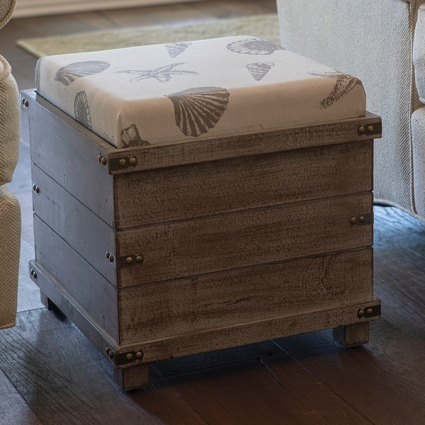 Hadley Weathered Storage Ottoman