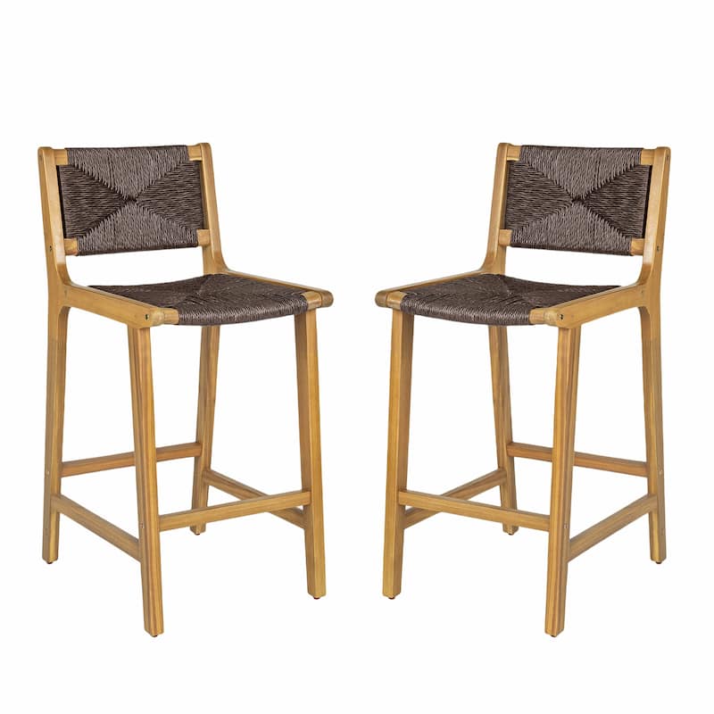 Christopher Knight Home- Branner Acacia Wood Outdoor Barstool Set