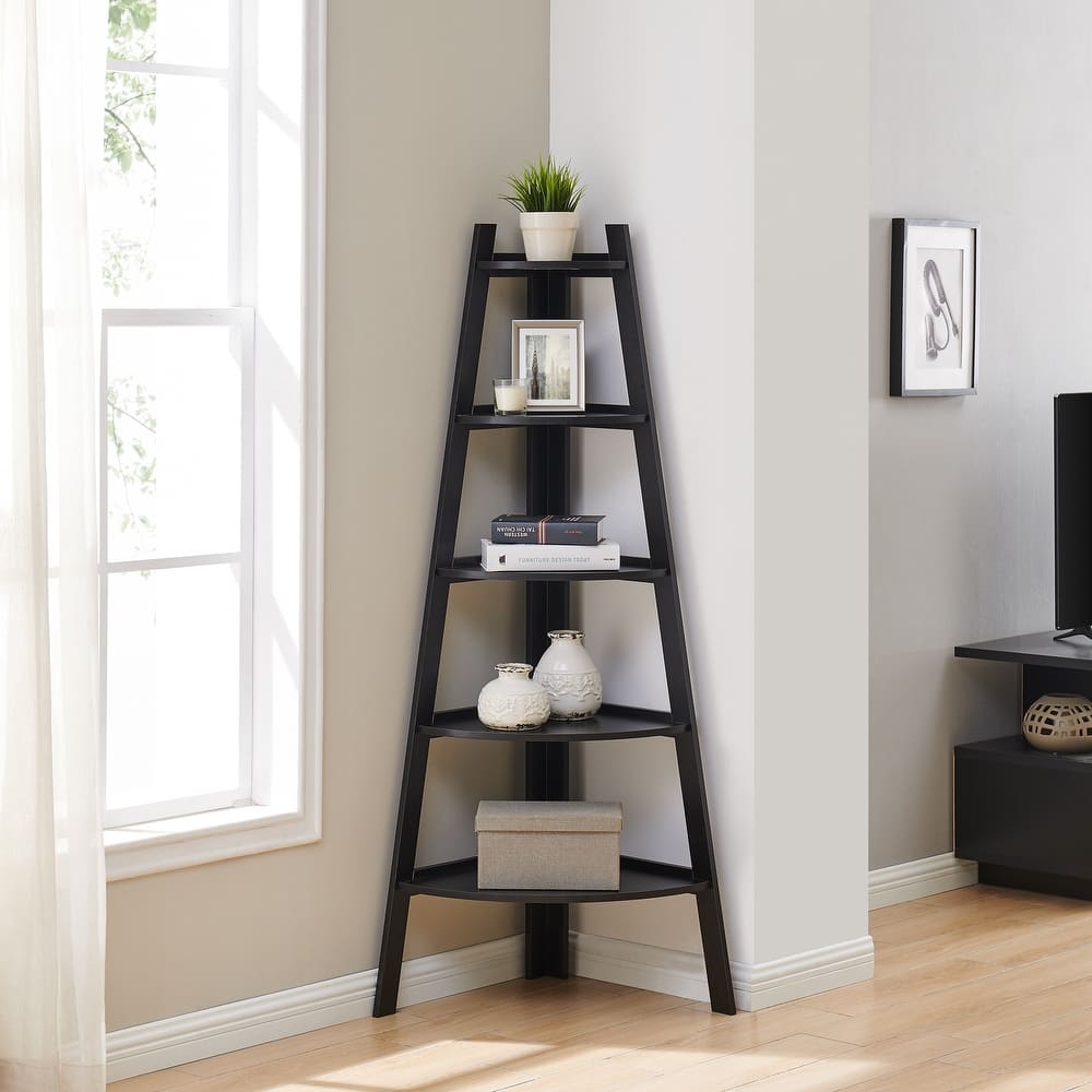 Danya B. 5-Tier Corner Ladder Display Bookshelf
