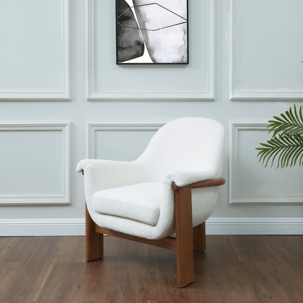 SAFAVIEH Couture Sylvana Boucle Accent Chair - 33"W x 30"D x 33"H