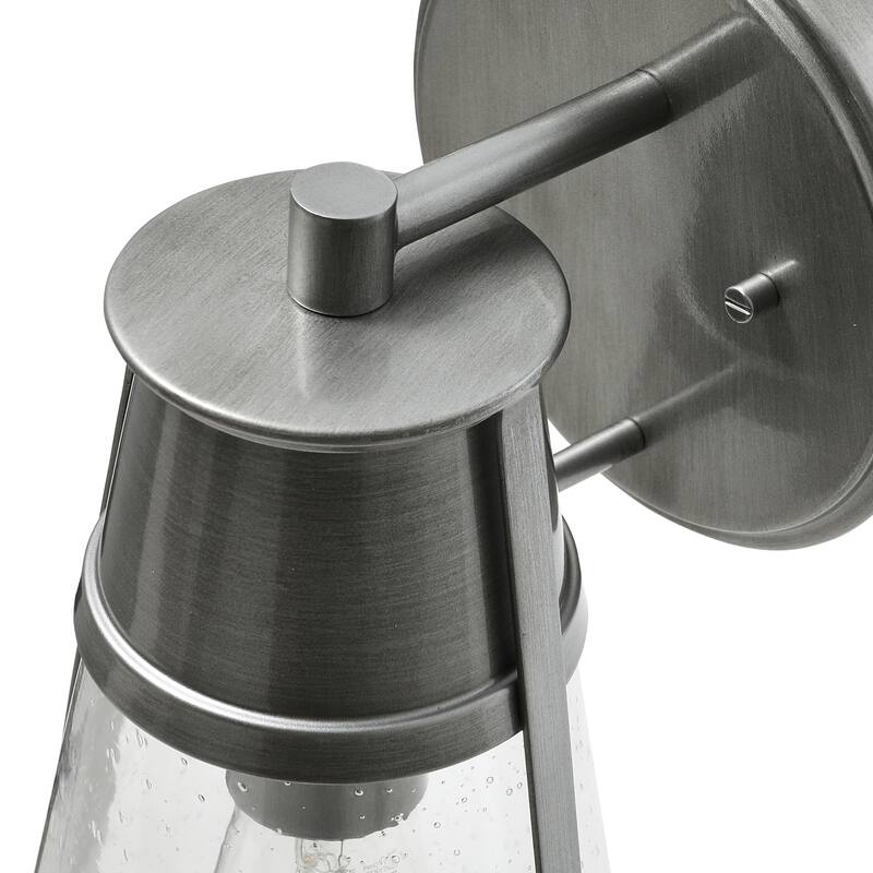 Robert Stevenson Lighting Jaxon - Metal and Seedy Glass Wall Sconce