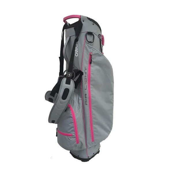 Air light SC stand bag Light gray/Pink. Opens flyout.