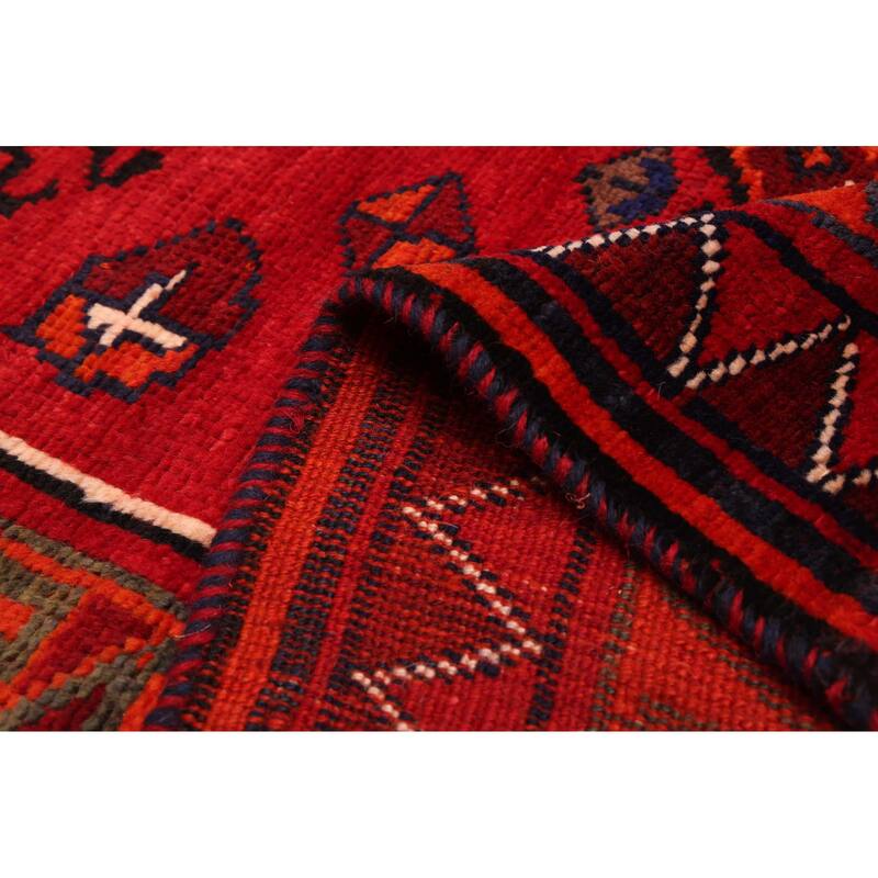 ECARPETGALLERY Hand-knotted Melis Red Wool Rug - 4'3 x 7'2