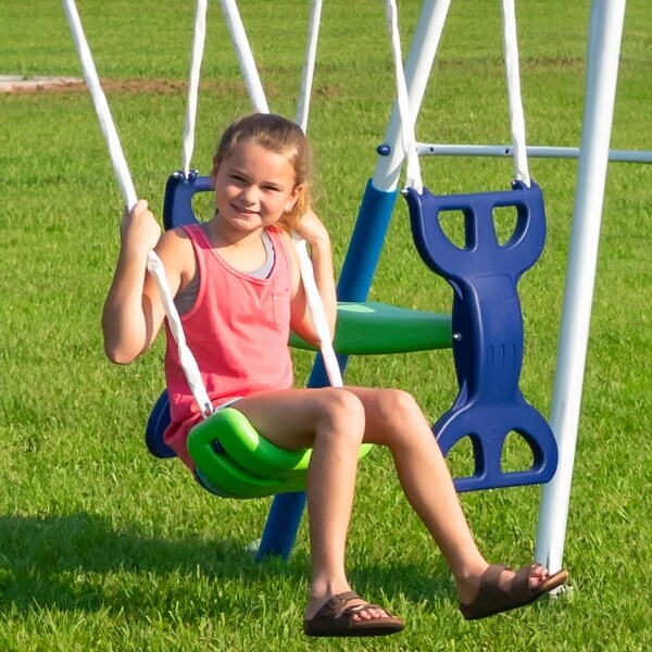XDP Recreation All Star Playground Outdoor Swing Set, Rider, Super