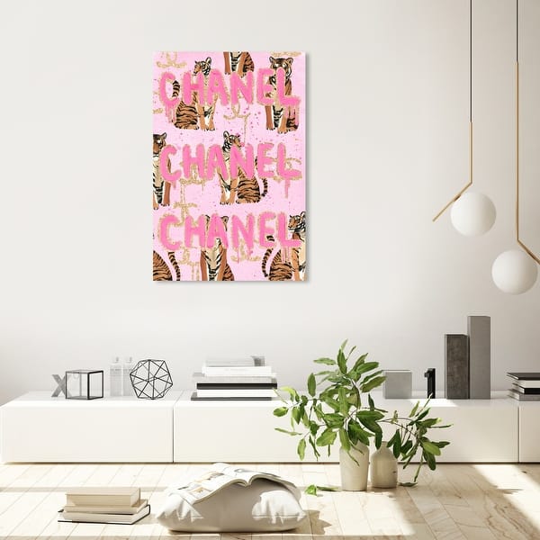 Oliver Gal 'French Tigers' Fashion and Glam Wall Art Canvas Print Lifestyle  - Pink, Gold - Bed Bath & Beyond - 32479757