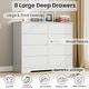 preview thumbnail 12 of 26, Tall Modern Wooden Dresser with 8 Drawers, Deep Storage, Large Chest of Drawers with Wide Top
