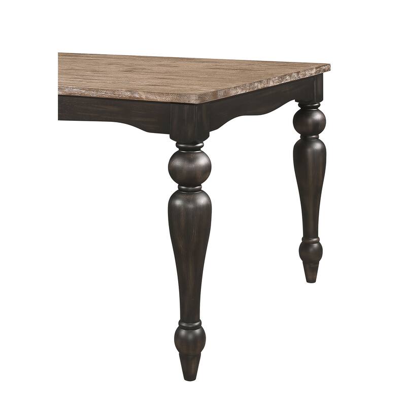 Bridget Rectangular 79-inch Dining Table Brown Brushed