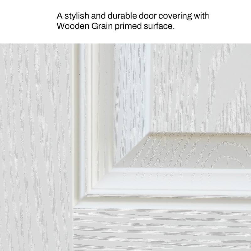 36 x 80 Fiberglass Entry Door, 4-9/16 in. New Packaging Vinyl Frame,9 Lite Low-E Glass, Right Hand Inswing - White