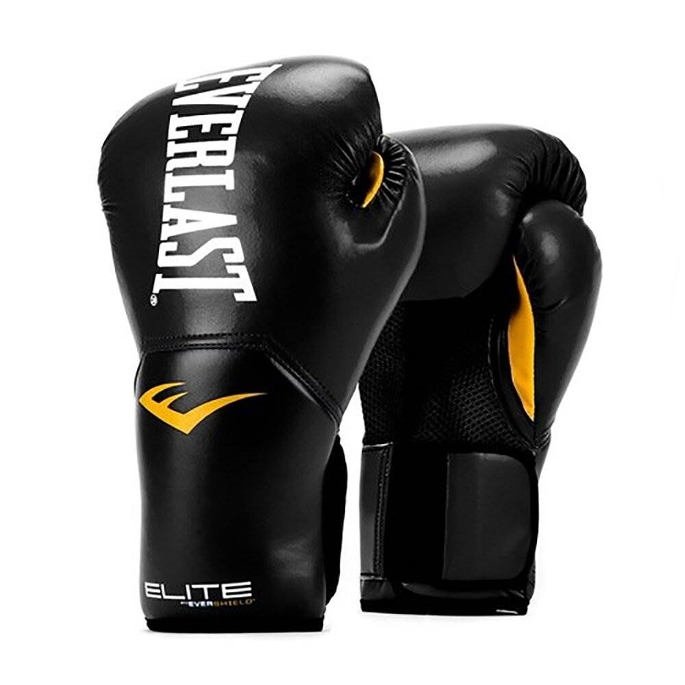 Everlast Black Elite ProStyle Boxing Gloves 12 Oz & 120-Inch Hand