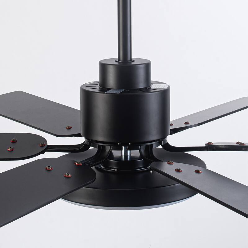 60-in Modern 6-Blade Dimmable LED Ceiling Fan with Light and Remote