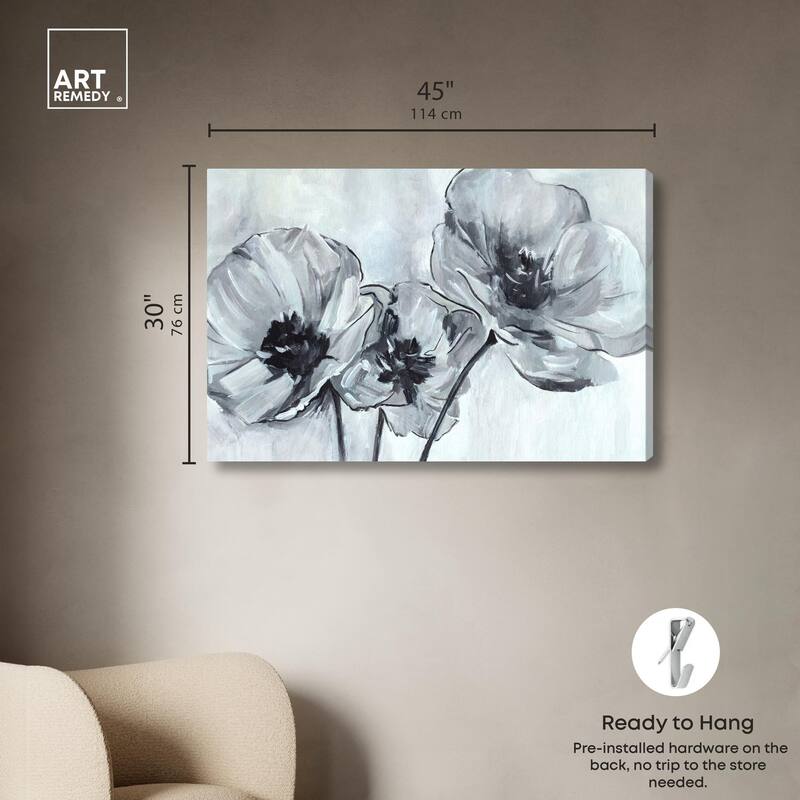 Flower Impressions Canvas by Art Remedy, Gallery Wrapped