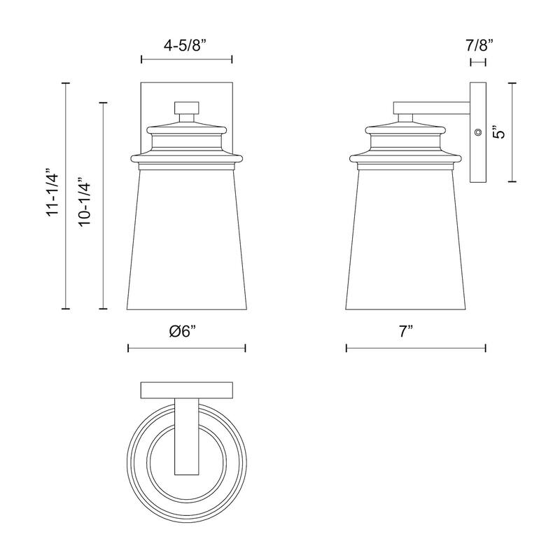 Alora Lighting EW533006CB Quincy 11" Tall Outdoor Wall Sconce with