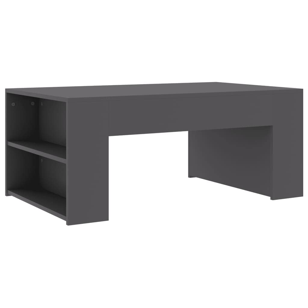 vidaXL Coffee Table Gray 39.4"x23.6"x16.5" Chipboard